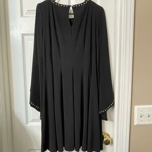 Emma & Michele Black Dress with Gold Accents